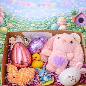 Plush Pink Bunny Gift Set for Kids -  Easter Toy Box Gift